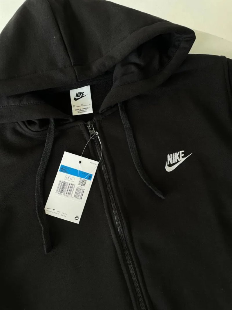 Зіп худі Nike чорне/ чорна зіпка найк/ худі найк базове/чоловіче худі — фото 4