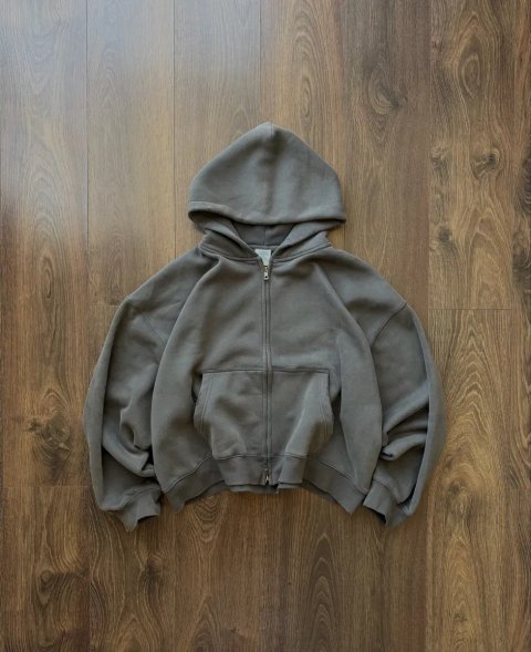 Зіп Худі Racer Graphite Широке Oversize Distressed Худи Оверсайз Russell Y2K SK8 Сіре Широкого Крою YZY ERD Baggy Crop Кропнуте Yeezy