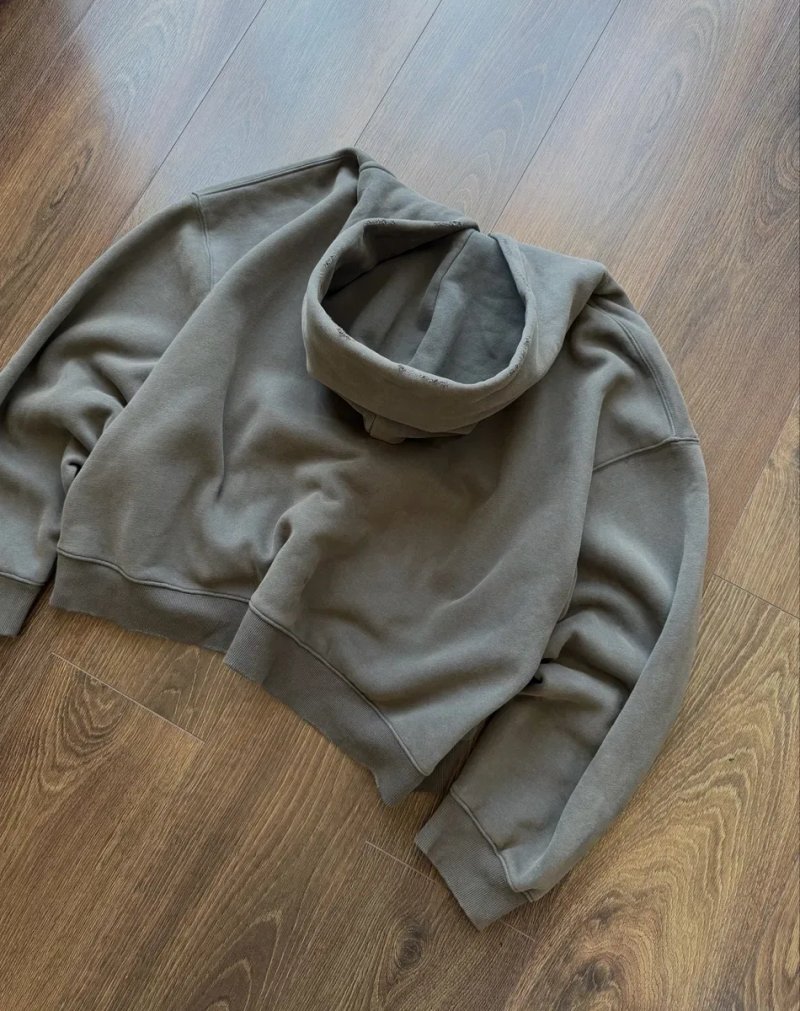 Зіп Худі Racer Graphite Широке Oversize Distressed Худи Оверсайз Russell Y2K SK8 Сіре Широкого Крою YZY ERD Baggy Crop Кропнуте Yeezy — фото 5