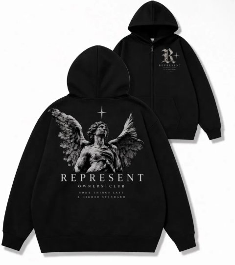 Зип худи Represent Logo унисекс кофта толстовка свитшот лонгслив репрезент Новинка сезона