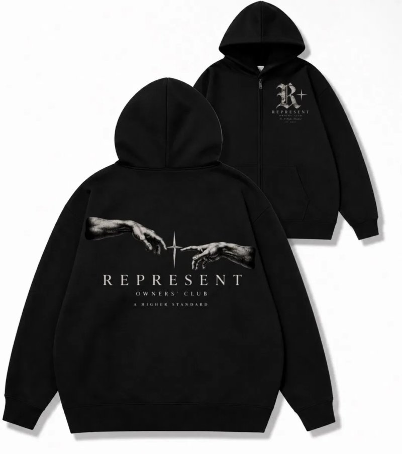 Зип худи Represent Logo унисекс кофта толстовка свитшот лонгслив репрезент Новинка сезона — фото 4