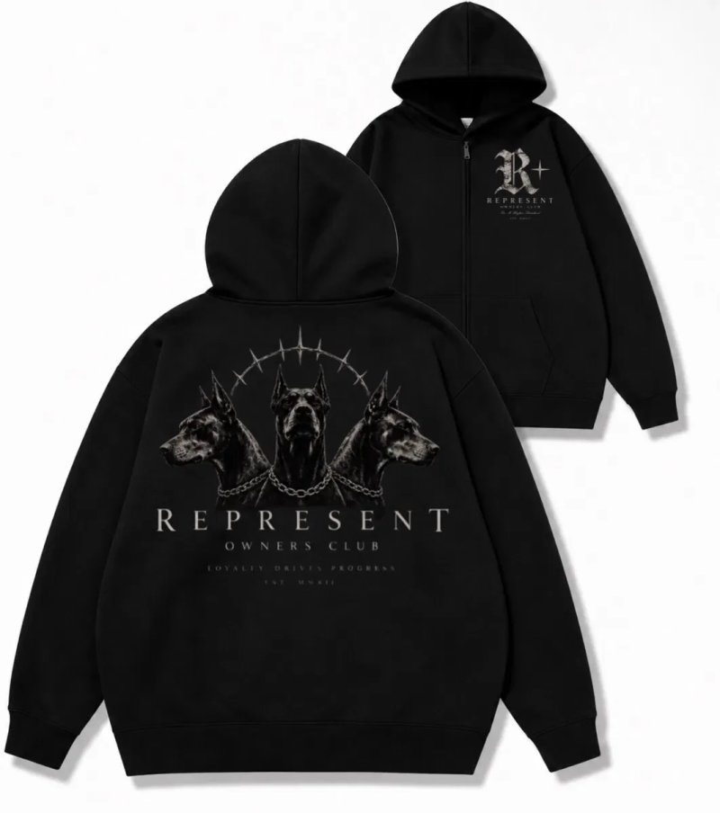 Зип худи Represent Logo унисекс кофта толстовка свитшот лонгслив репрезент Новинка сезона — фото 6