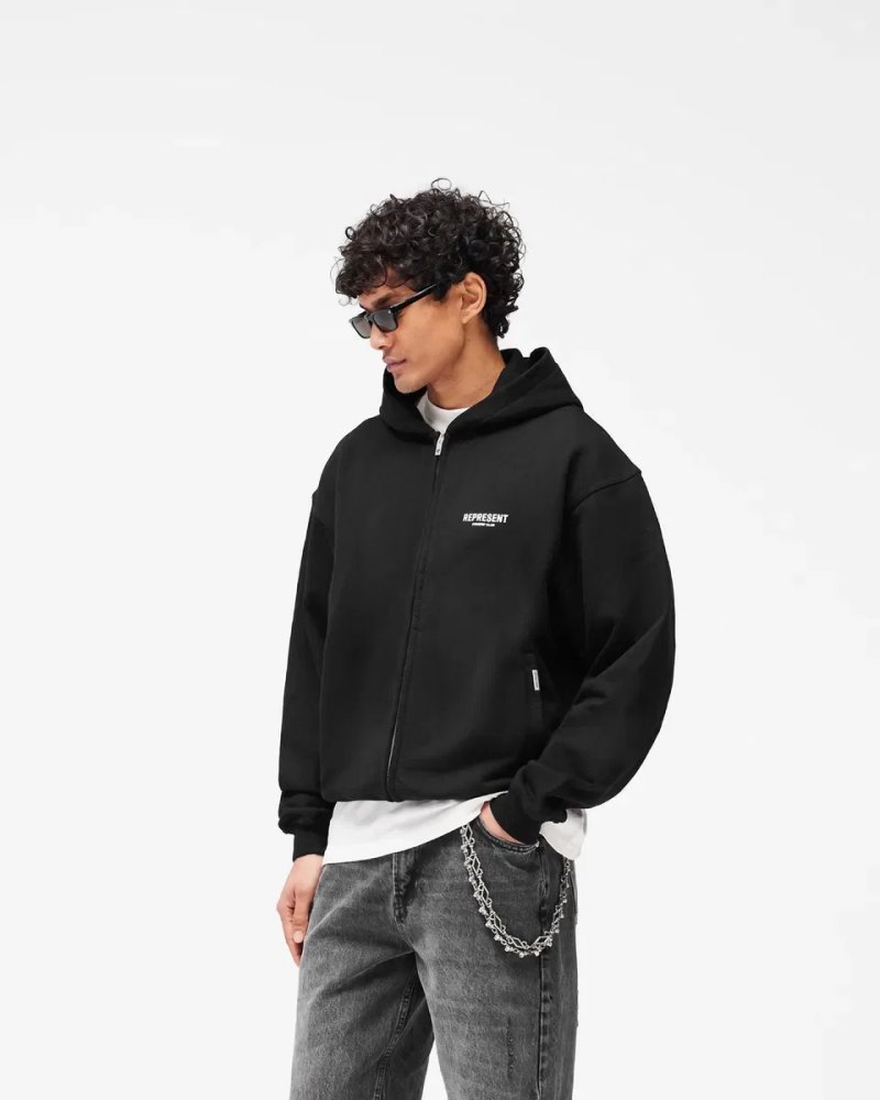 Зіп Худі Represent Owners Club Zip Hoodie — Black, L розмір — фото 6