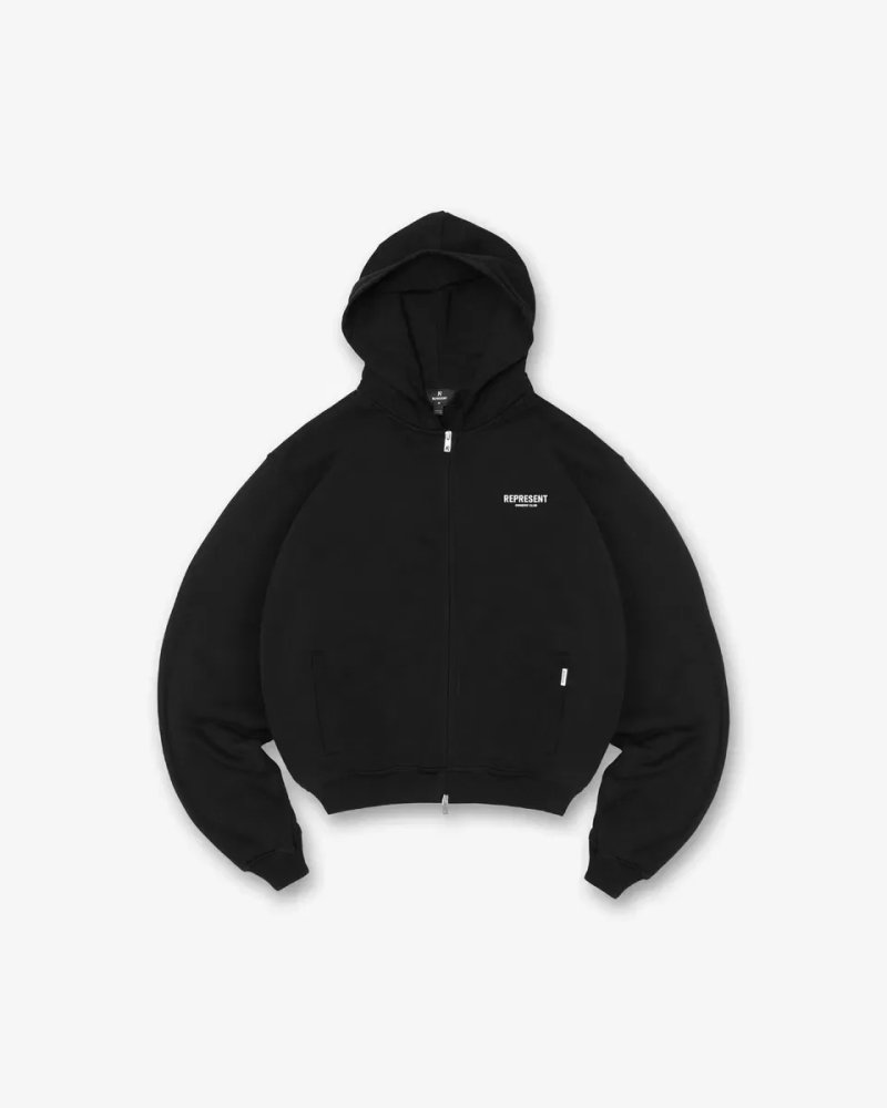 Зіп Худі Represent Owners Club Zip Hoodie — Black, L розмір — фото 7