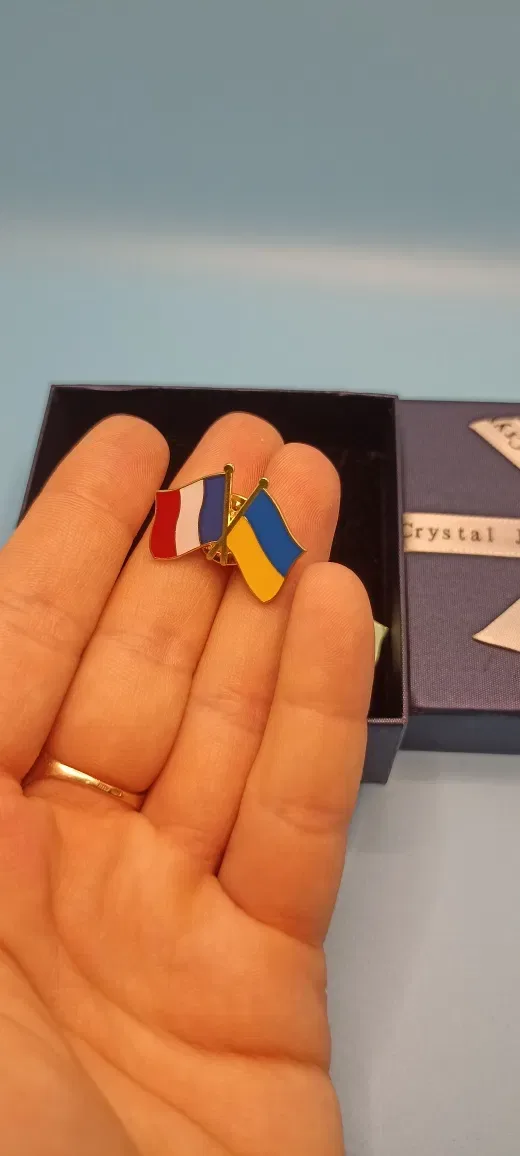 Значок/брошка/пін Украина/ Україна + Америка, Німеччина.Герб,прапор, т — фото 4