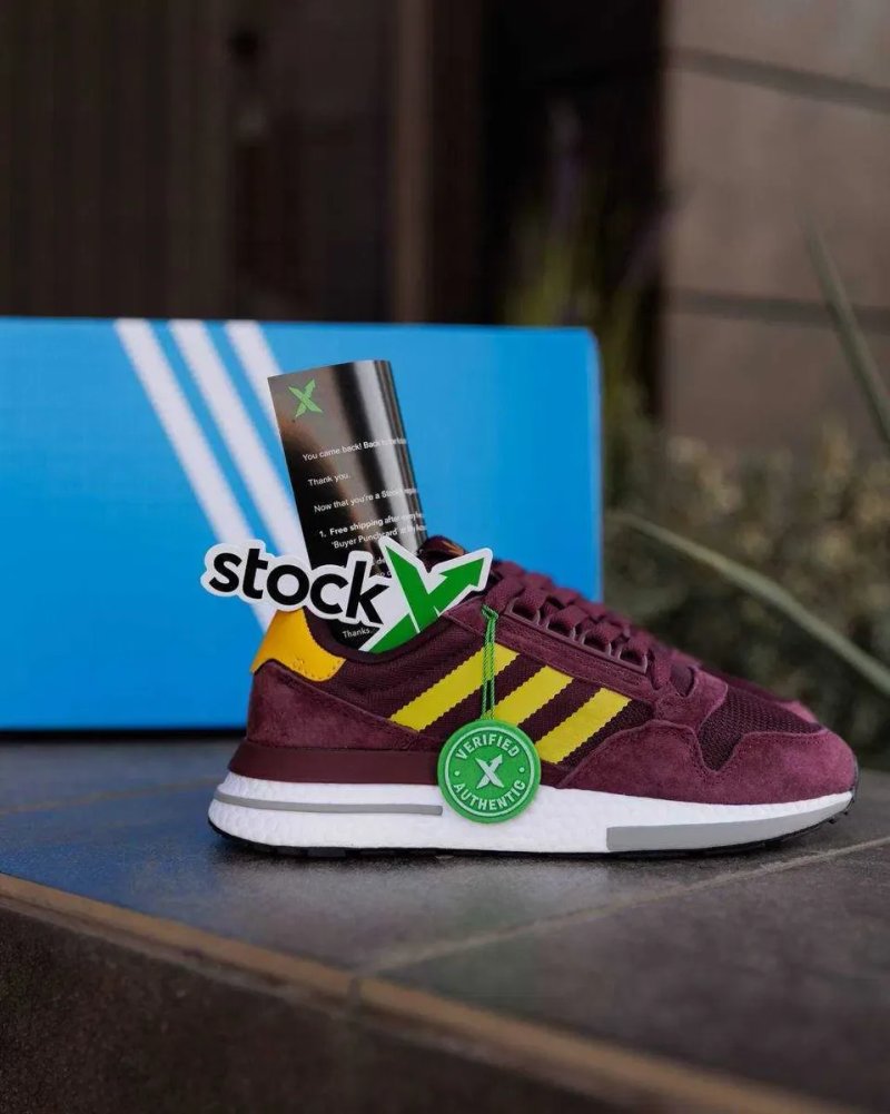 ЗНИЖКА‼️36 (22,5см) Adidas ZX 500 Burgundy ND Bordo адідас жіночі бордові кросівки 36 розмір для бігу та спортивної зали — фото 3