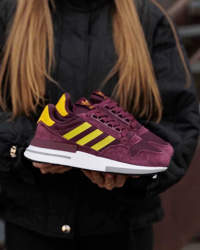 ЗНИЖКА‼️36 (22,5см) Adidas ZX 500 Burgundy ND Bordo адідас жіночі бордові кросівки 36 розмір для бігу та спортивної зали — фото 4