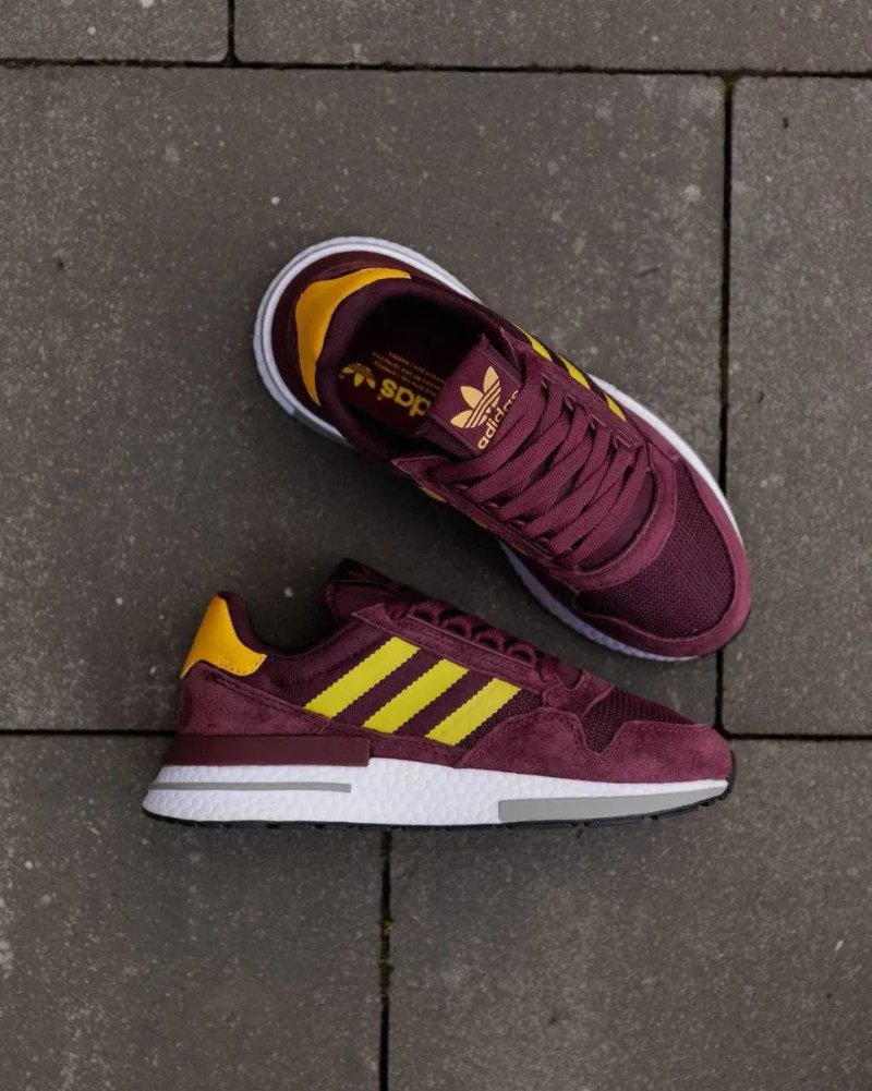 ЗНИЖКА‼️36 (22,5см) Adidas ZX 500 Burgundy ND Bordo адідас жіночі бордові кросівки 36 розмір для бігу та спортивної зали — фото 6