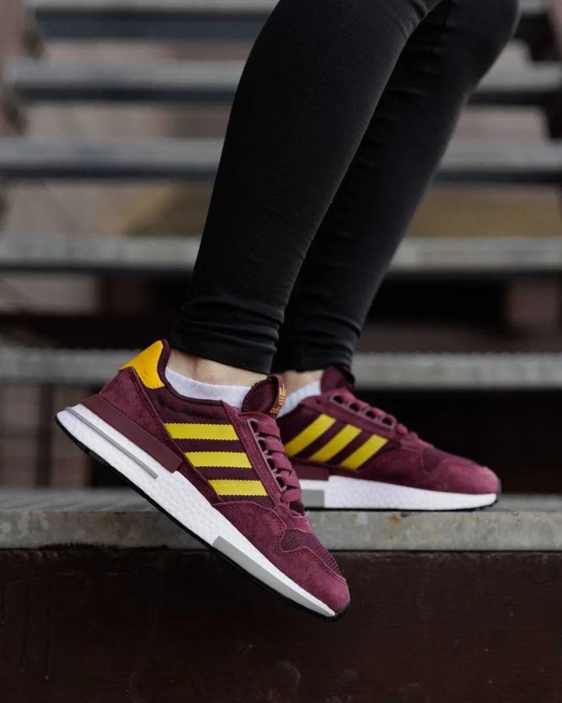 ЗНИЖКА‼️36 (22,5см) Adidas ZX 500 Burgundy ND Bordo адідас жіночі бордові кросівки 36 розмір для бігу та спортивної зали — фото 8
