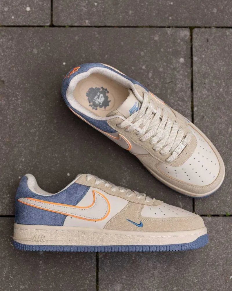 ЗНИЖКА‼️40 (25,5 см) Nike Air Force 1 кеди найк аір форс сірі замшеві кросівки осінні форси бежеві найки демісезон — фото 3
