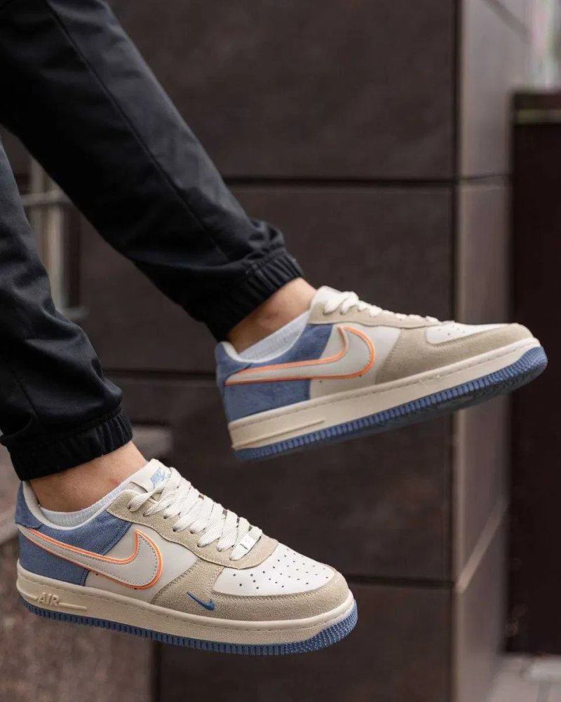 ЗНИЖКА‼️40 (25,5 см) Nike Air Force 1 кеди найк аір форс сірі замшеві кросівки осінні форси бежеві найки демісезон — фото 4
