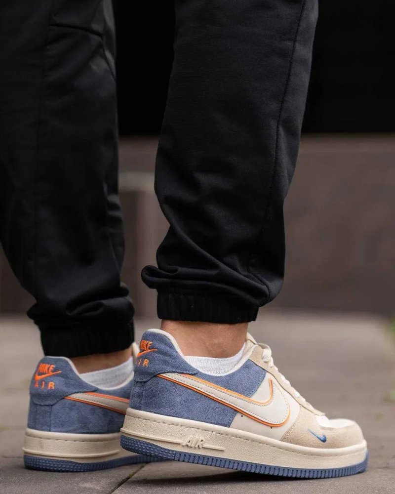 ЗНИЖКА‼️40 (25,5 см) Nike Air Force 1 кеди найк аір форс сірі замшеві кросівки осінні форси бежеві найки демісезон — фото 5