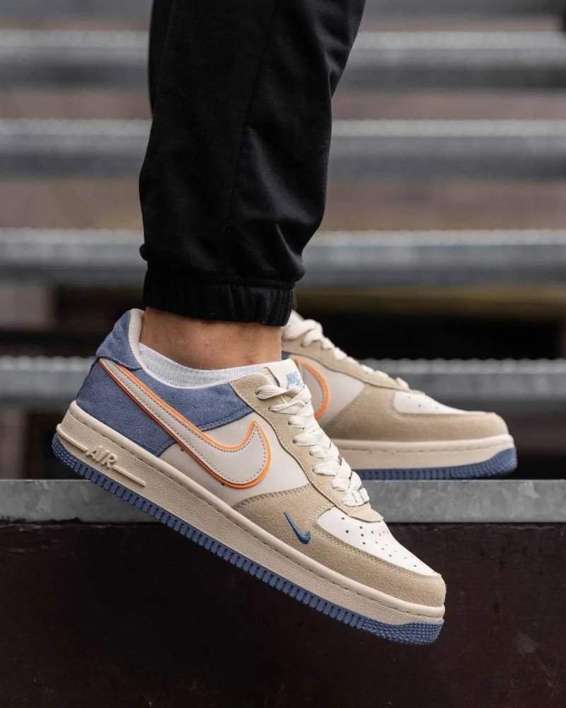 ЗНИЖКА‼️40 (25,5 см) Nike Air Force 1 кеди найк аір форс сірі замшеві кросівки осінні форси бежеві найки демісезон — фото 6
