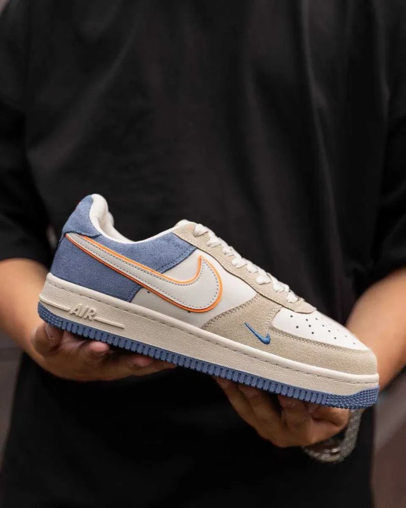 ЗНИЖКА‼️40 (25,5 см) Nike Air Force 1 кеди найк аір форс сірі замшеві кросівки осінні форси бежеві найки демісезон — фото 7