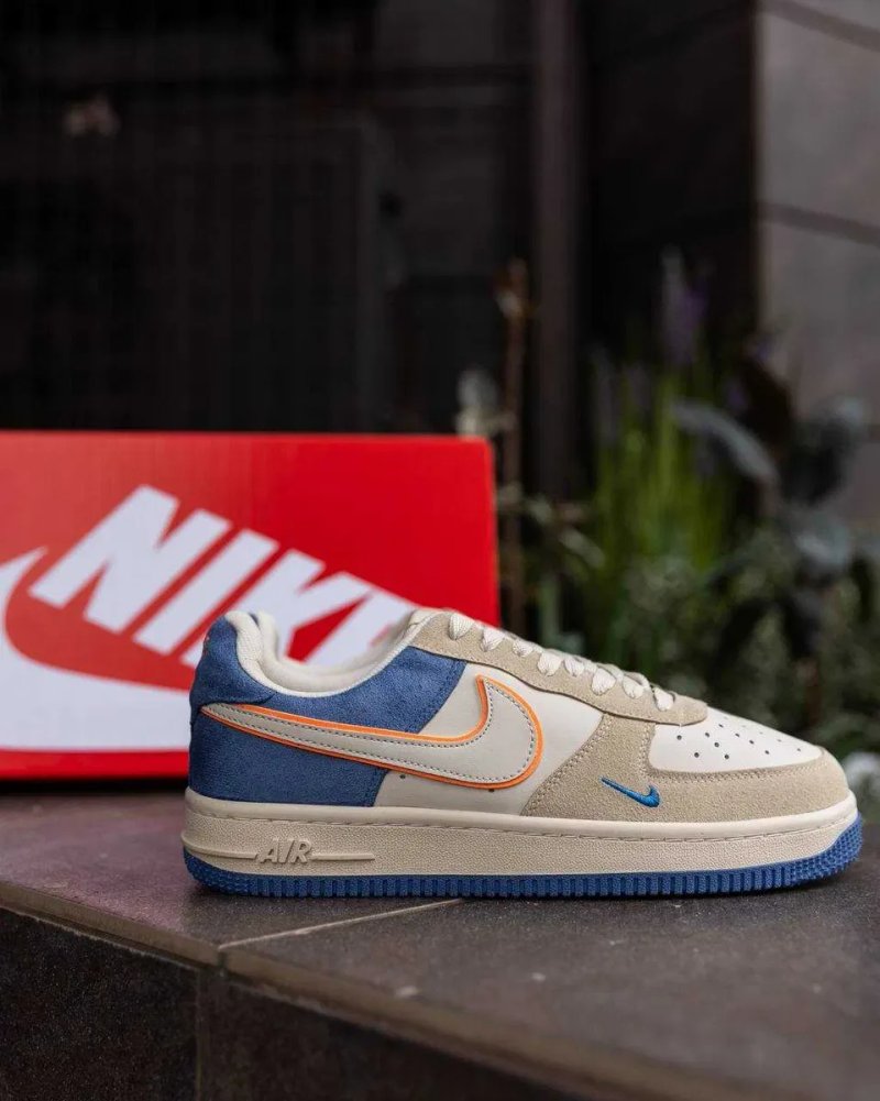 ЗНИЖКА‼️40 (25,5 см) Nike Air Force 1 кеди найк аір форс сірі замшеві кросівки осінні форси бежеві найки демісезон — фото 8