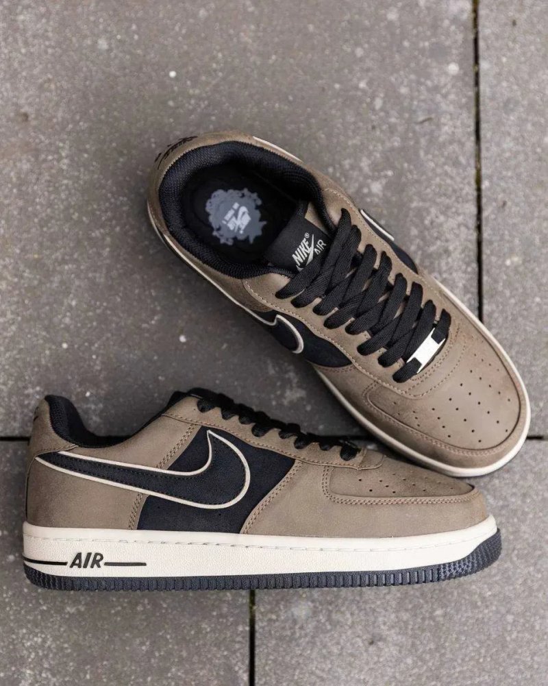 ЗНИЖКА‼️41 (26 см) Nike Air Force 1 кеди найк аір форс замшеві чоловічі кросівки осінні форси найки демісезон коричневі кеды форсы кожа — фото 2
