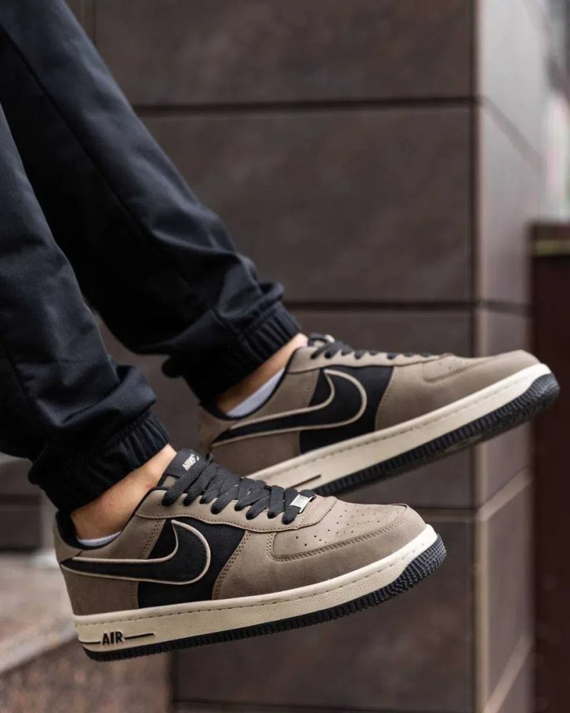 ЗНИЖКА‼️41 (26 см) Nike Air Force 1 кеди найк аір форс замшеві чоловічі кросівки осінні форси найки демісезон коричневі кеды форсы кожа — фото 3