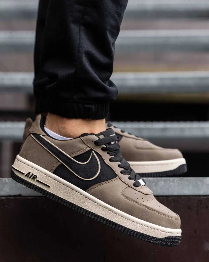 ЗНИЖКА‼️41 (26 см) Nike Air Force 1 кеди найк аір форс замшеві чоловічі кросівки осінні форси найки демісезон коричневі кеды форсы кожа — фото 6