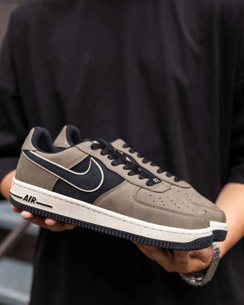ЗНИЖКА‼️41 (26 см) Nike Air Force 1 кеди найк аір форс замшеві чоловічі кросівки осінні форси найки демісезон коричневі кеды форсы кожа — фото 7