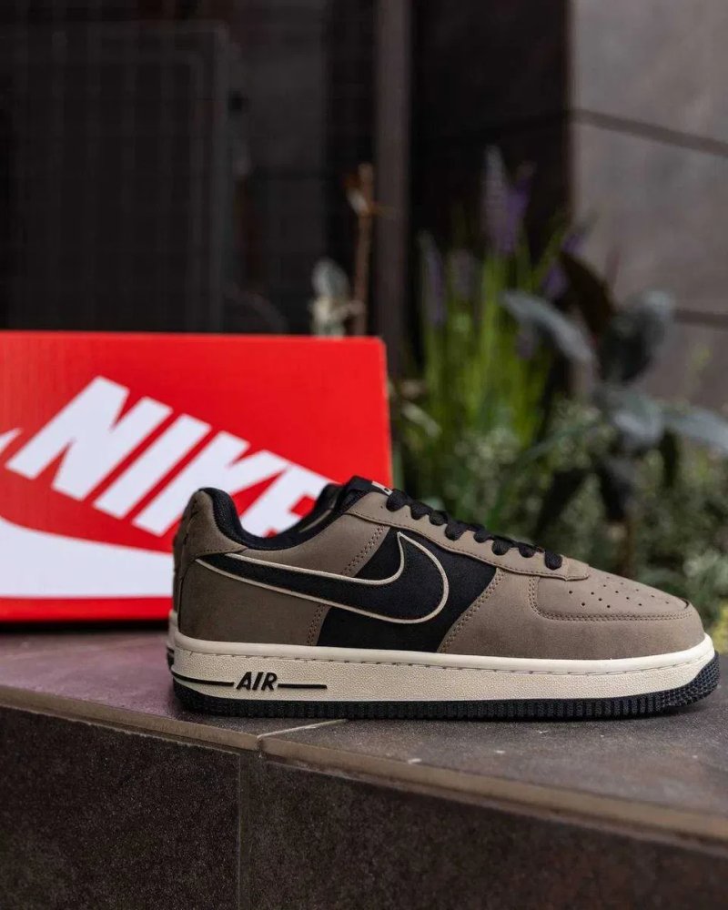 ЗНИЖКА‼️41 (26 см) Nike Air Force 1 кеди найк аір форс замшеві чоловічі кросівки осінні форси найки демісезон коричневі кеды форсы кожа — фото 8