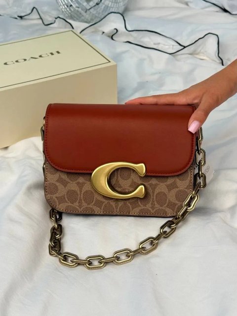 ЗНИЖКА‼️Coach Idol Shoulder Bag in Signature Canvas / жіноча сумочка Coach / сумка коуч