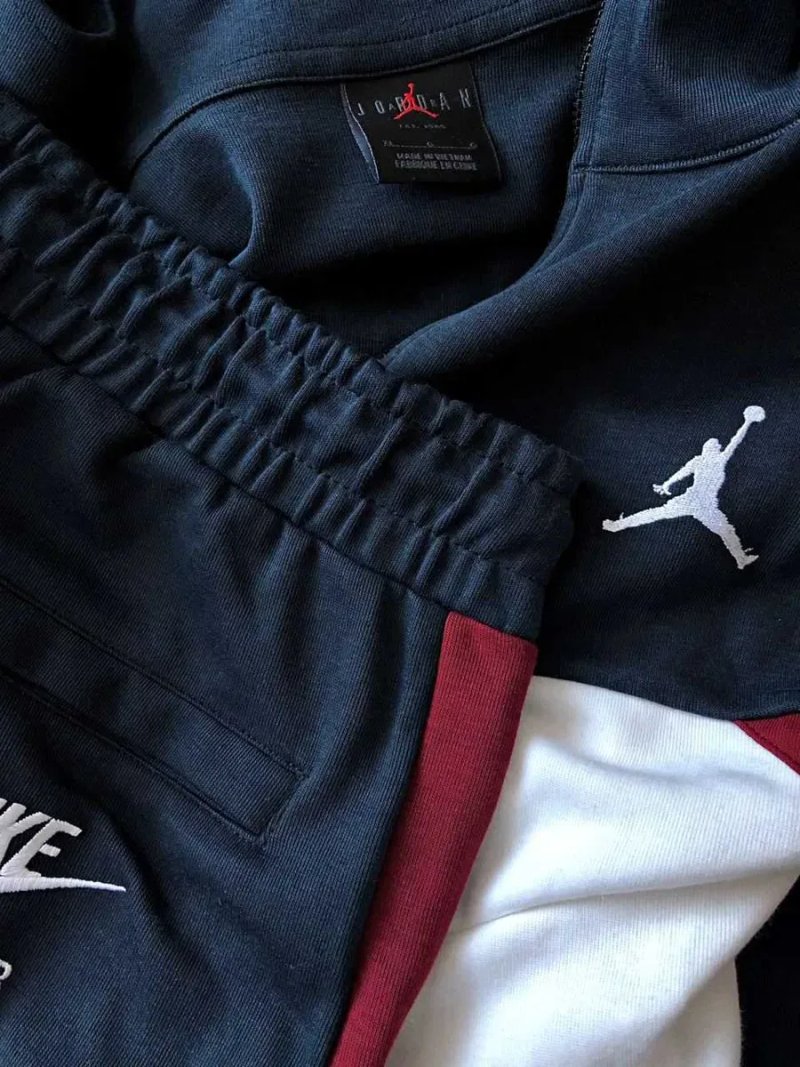 ЗНИЖКА‼️L (50) Спортивний чоловічий костюм Nike Air Jordan зіпка найк аир  спортивні штани кофта худі чорне з капюшоном спортивный комплект джордан — фото 2