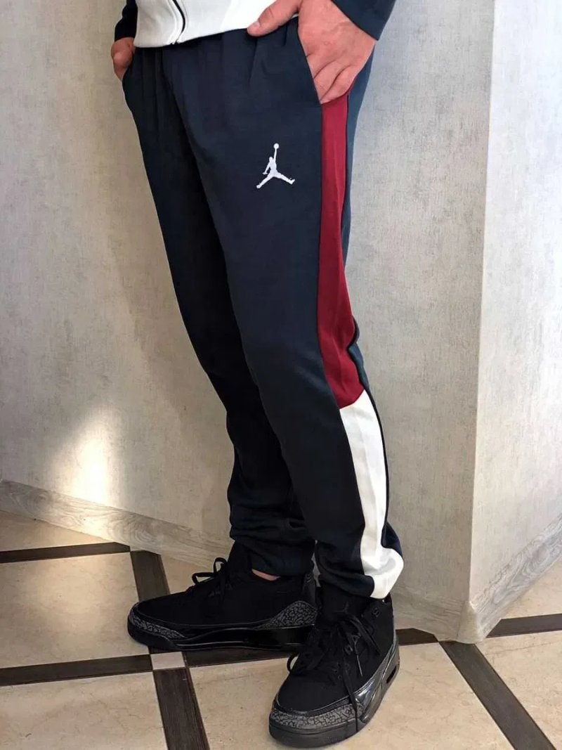 ЗНИЖКА‼️L (50) Спортивний чоловічий костюм Nike Air Jordan зіпка найк аир  спортивні штани кофта худі чорне з капюшоном спортивный комплект джордан — фото 7