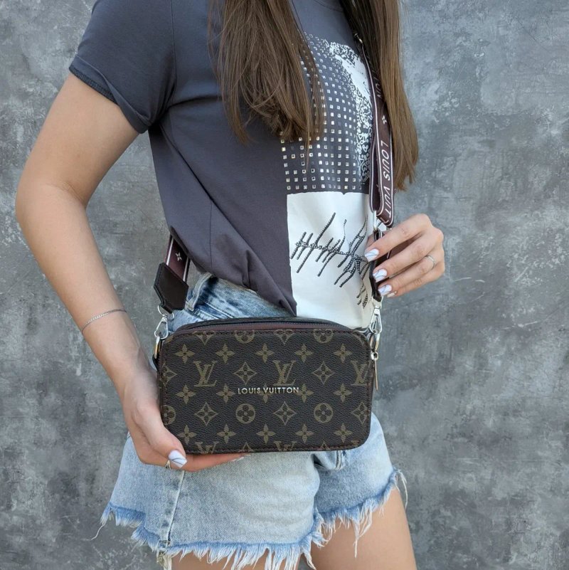 Знижка! Жіноча сумка Louis Vuitton Camera Bag Monogram, кросбоді через плече. — фото 5