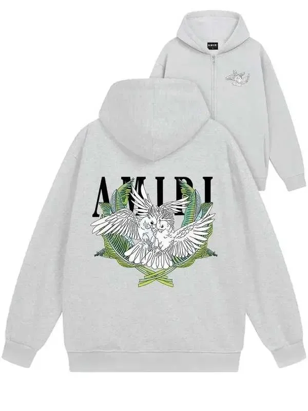 ‼️ЗНИЖКА‼️  Зіп худі AMIRI зіпка сіра кофта з капюшоном амири зипка — фото 4