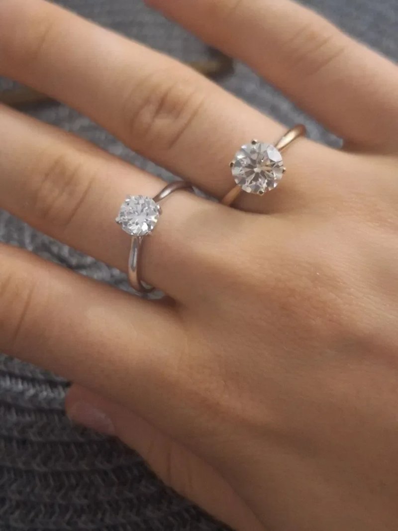 Золотое кольцо, 2.3 ct натуральный большой бриллиант с сертификатом — фото 7