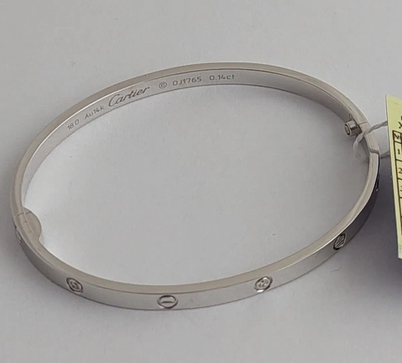 Золотой браслет Love с природными бриллиантами в стиле Cartier — фото 4