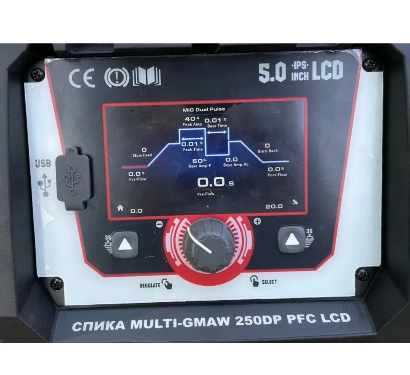 Зварювальний напівавтомат СПІКА Multi-GMAW 250 DP PFC LCD — фото 4