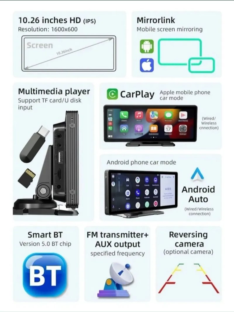 ‼️ 10" 11.3" ‼️ 2/32 ГБ Android Auto Carplay GPS, Екран 10 11.3 дюймів — фото 4