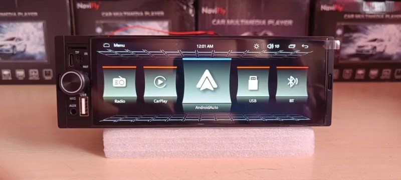 1DIN Магнітола 6.86" CarPlay / Android Auto | 1280×480 | BT | Камера — фото 3