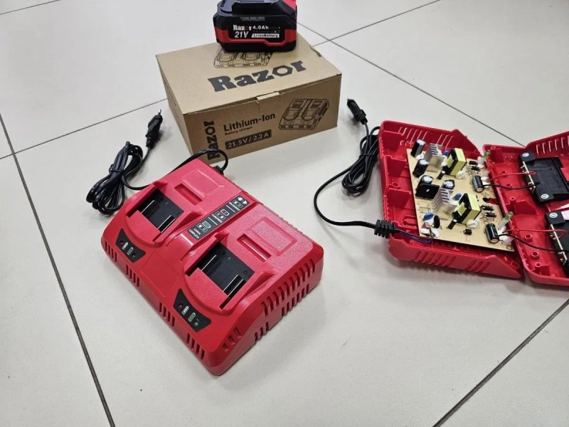 2.2А Х2 Акб Якісний зарядний пристрій Razor для батарей Makita ProCraft Stromo прокрафт З радіаторами охолодженнями — фото 8