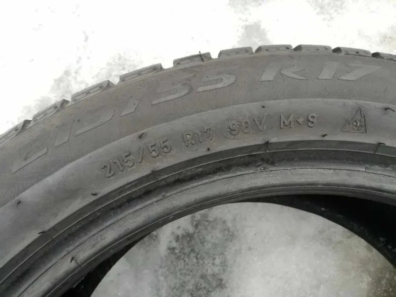 215/55 R17 98V Pirelli Sottozero3 зима 4штуки шини б/у — фото 7