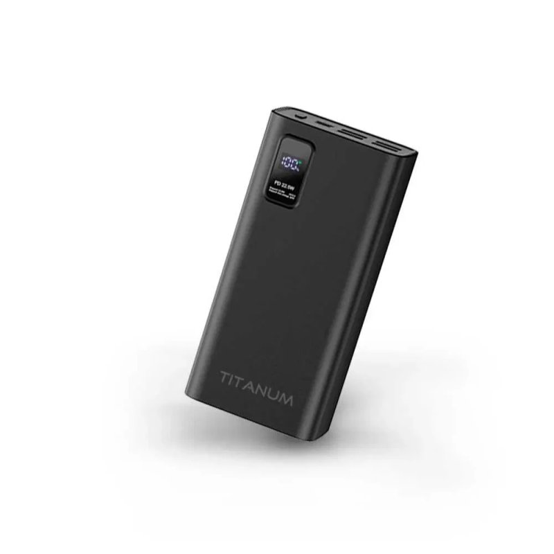 30000mAh 22.5W оригінальний power bank TITANUM 728S, Чесний павербанк з швидкою зарядкою. Зовнішній акумулятор, з рівнем якості hoco baseus xiaomi; — фото 2
