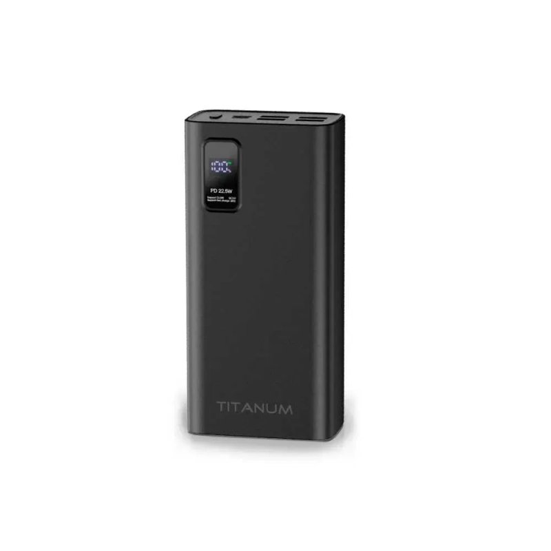 30000mAh 22.5W оригінальний power bank TITANUM 728S, Чесний павербанк з швидкою зарядкою. Зовнішній акумулятор, з рівнем якості hoco baseus xiaomi; — фото 4