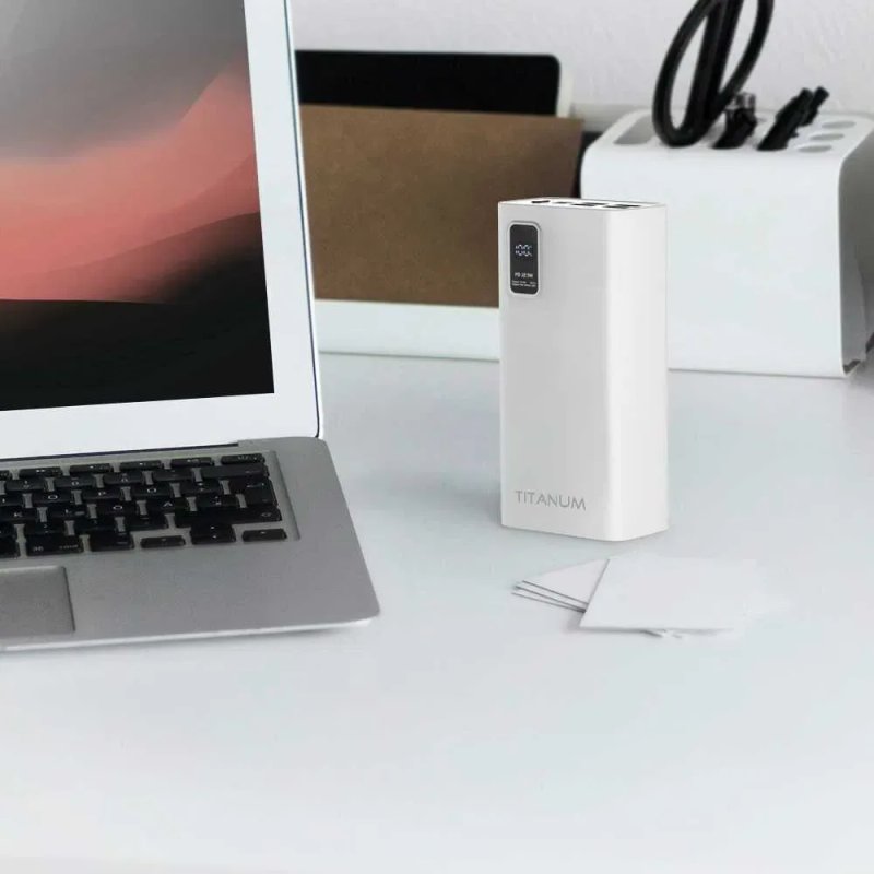 30000mAh 22.5W оригінальний power bank TITANUM 728S, Чесний павербанк з швидкою зарядкою. Зовнішній акумулятор, з рівнем якості hoco baseus xiaomi; — фото 8