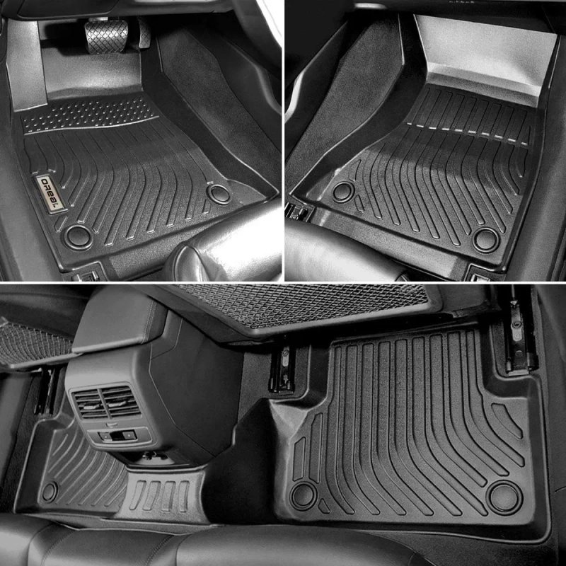 3D килимки в салон Jeep Cherokee KL Grand Cherokee WL WK2 Compass Renegade | Автокилимки коврики автоковрики TPE комплект 3 шт Джип — фото 2