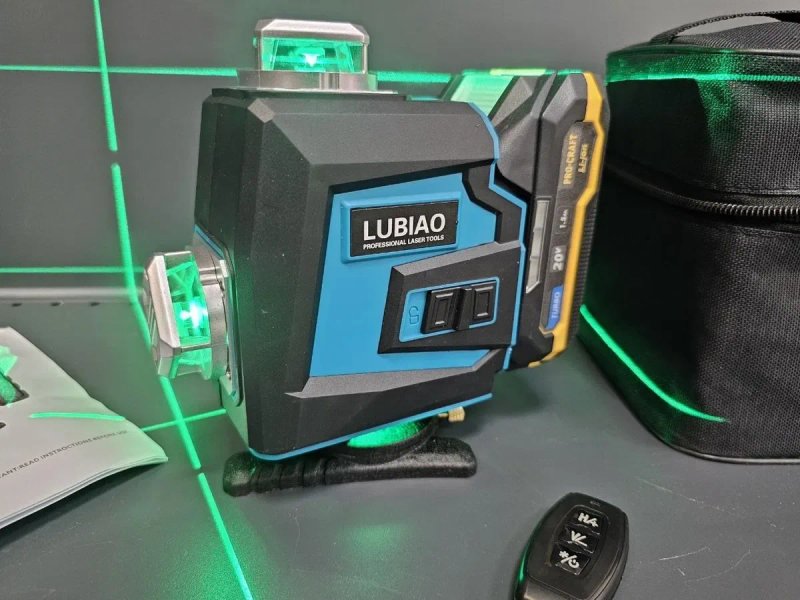 4D Лазерный уровень Lubiao T-21 Посадка Макита батареи Зелёный тонкий луч — фото 3