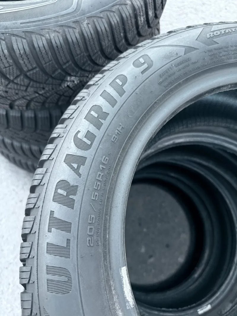 205 55 16 Goodyear Ultragrip 9 90% 2024 Шини Зима — фото 7
