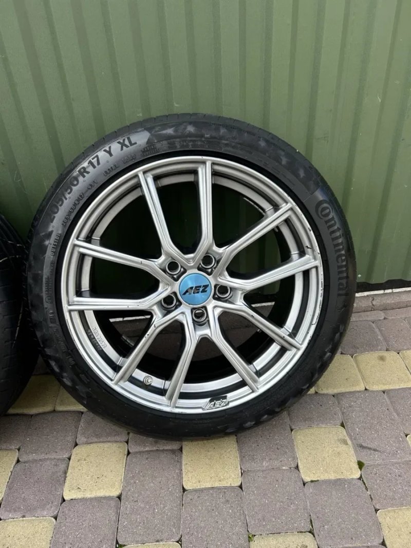 5x112 диски AEZ R17 VW Passa,Tiguan,Golf,Caddy / Skoda Octavia шини 205/50R17 літо (комплект) — фото 5