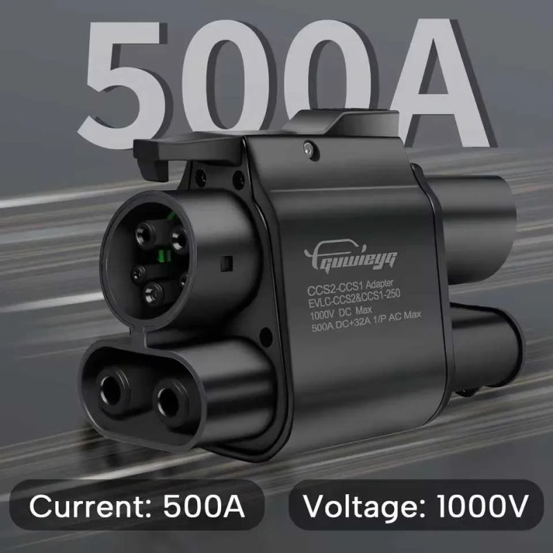 Адаптер перехідник CCS2 CCS1 Combo DC+AC 500A Guwieyg — фото 3