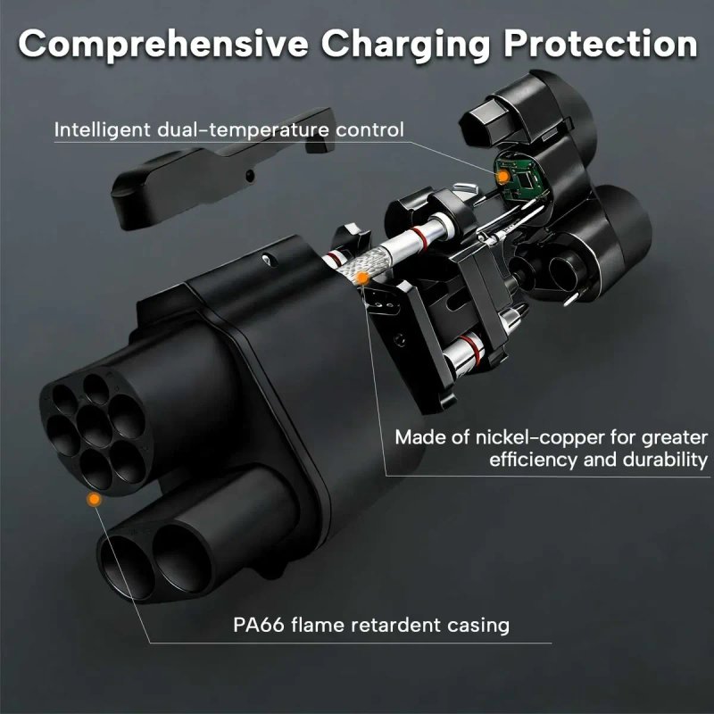 Адаптер перехідник CCS2 CCS1 Combo DC+AC 500A Guwieyg — фото 6