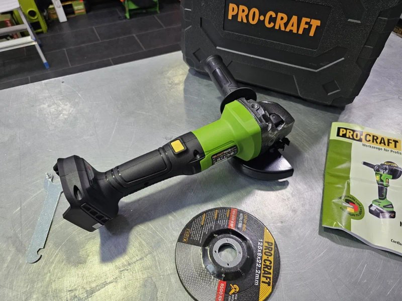 Аккумуляторная Болгарка Procraft PGA20 +Кейс, Диск  Бесщеточный двиг. — фото 4