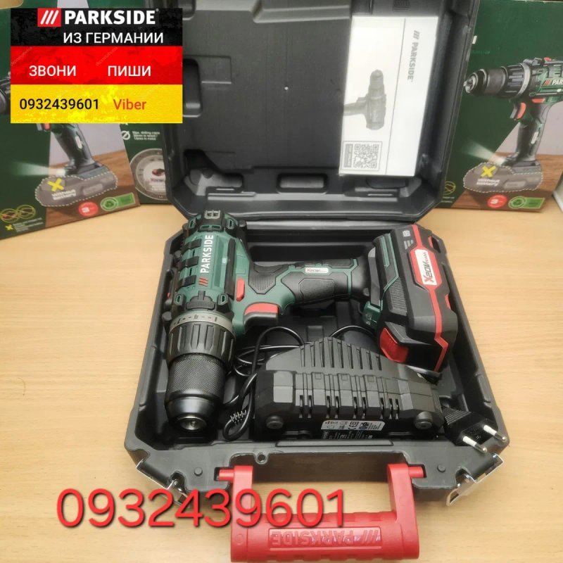 Аккумуляторный шуруповерт дрель 20в из ГЕРМАНИИ Parkside PABS 20 I9 акумуляторний шурупокрут дріль PBSA 20 Парксайд — фото 2