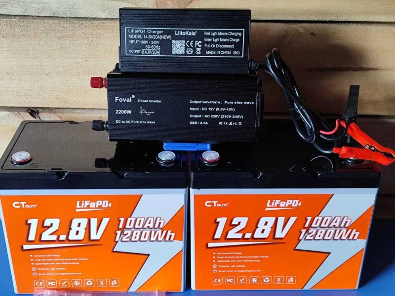 Акумулятор CTolity 100Ah, 12,8V, 1280WH, LifePO4, з bms платою літій-залізо-фосфатний — фото 3