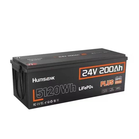 Акумулятор Humsienk 24V 200Ah LiFePO4, ємність 5120Wh