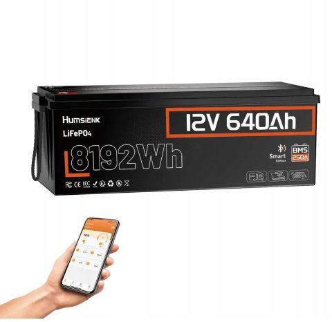 Акумулятор Humsienk LiFePO4 12V 640Ah 8192Wh BMS 250A